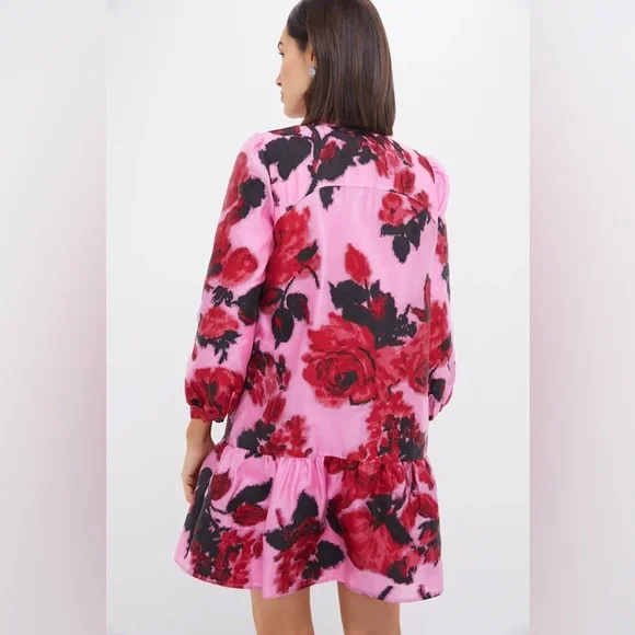 Tuckernuck Cerise Blossom Jacquard Palmerston Dress Size Small NWT - Picture 4 of 8